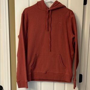 Champion Men's Rust Colored Hoodie with Front Pocket (size S)